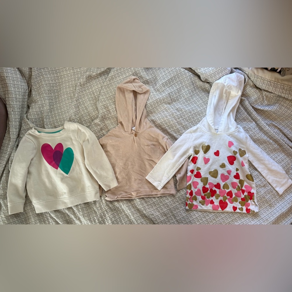 Baby girl toddler hoodie sweatshirt bundle set of 3